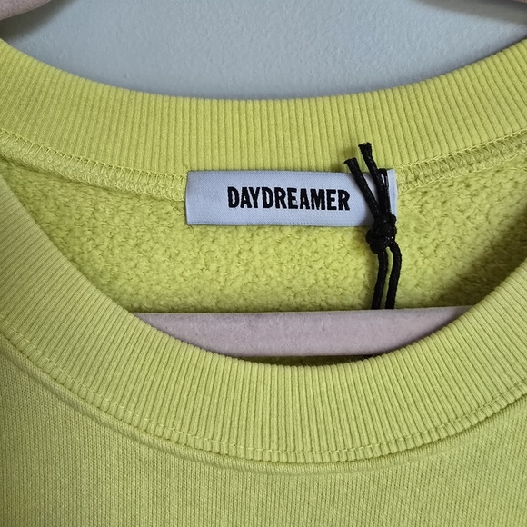 Daydreamer New Here Comes the Rolling Stones Crew Yellow Sweatshirt SZ Large - Picture 8 of 12